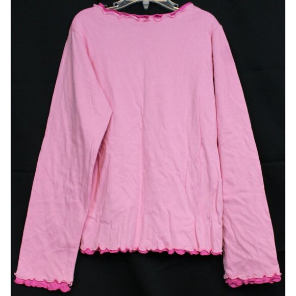 2006 Gymboree Sweetheart Valentine Day SWEET Sequin Shirt Pink Lettuce Edge sz12 - Picture 5 of 9